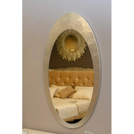 Зеркало отделка сусальное серебро, покрытое лаком шампань от FRATELLI BARRI, FB.MR.VZ.12
