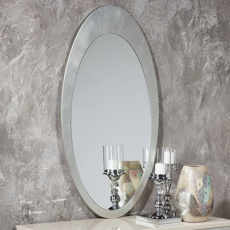 Зеркало отделка сусальное серебро, покрытое лаком шампань от FRATELLI BARRI, FB.MR.VZ.12