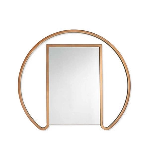 Зеркало Parker отделка отделка глянцевый орех Marrone, металл блестящая бронза, зеркало