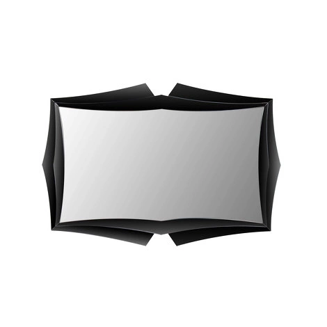 Зеркало Vivienne отделка черный матовый лак, белое стекло от FRATELLI BARRI, FB.MR.VV.35