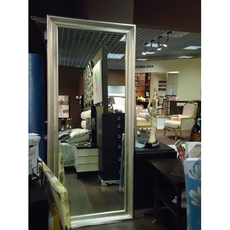 Зеркало напольное отделка сусальное серебро, покрытое лаком шампань от FRATELLI BARRI, FB.MR.PL.30