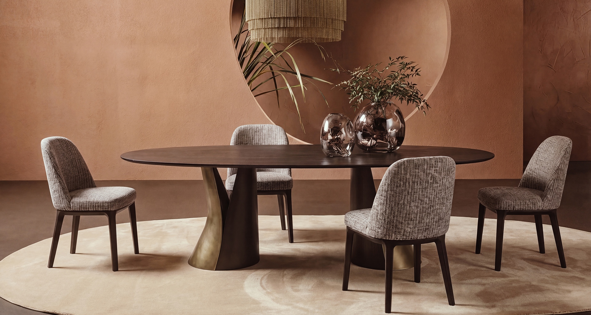 Обеденная группа коллекции Timeless Fratelli Bardi — стол на опорах в форме скал